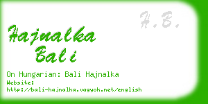 hajnalka bali business card